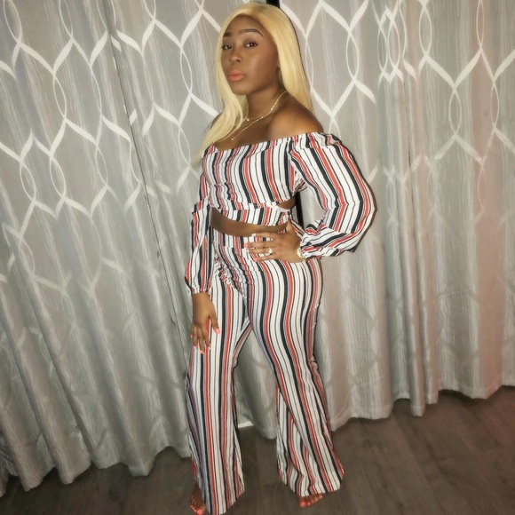 ✨ Three Striped Two-Piece Set ✨ - Picture 2 of 2